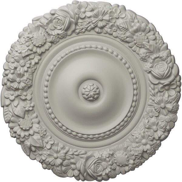 Ekena Millwork Marseille Ceiling Medallion (Fits Canopies up to 7 3/8"), Hand-Painted Pot of Cream, 21"OD x 2"P CM21MAPCF - main